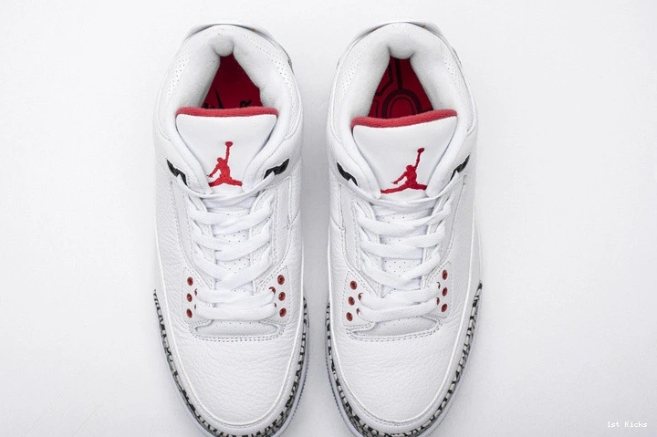 Free Line 3 Cement Retro Jordan  Throw 923096-101 White 1112